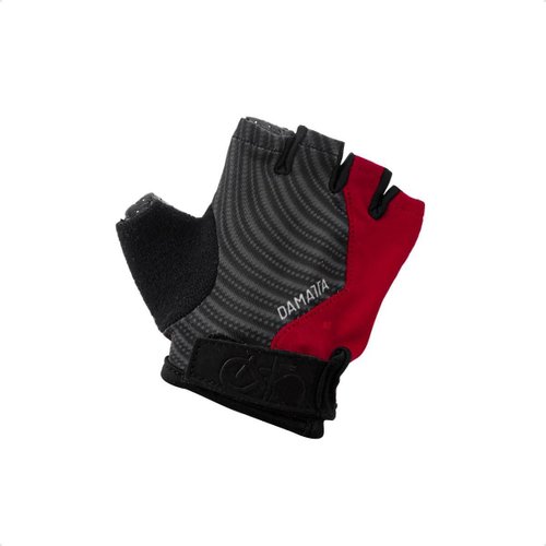 Luvas Infantil DaMatta Ciclismo Dedo Curto Vermelho/Preto