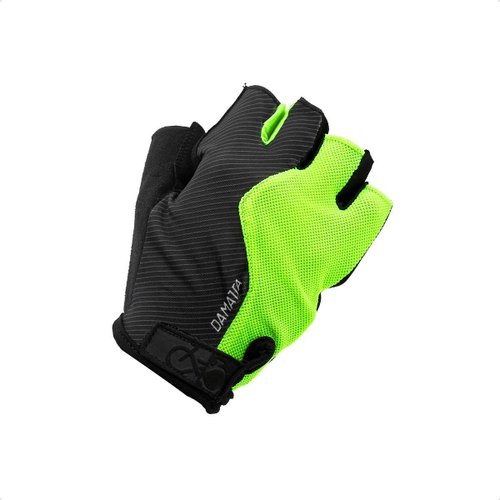Luvas Flames DaMatta Gel Ciclismo Dedo Curto Preto/Amarelo