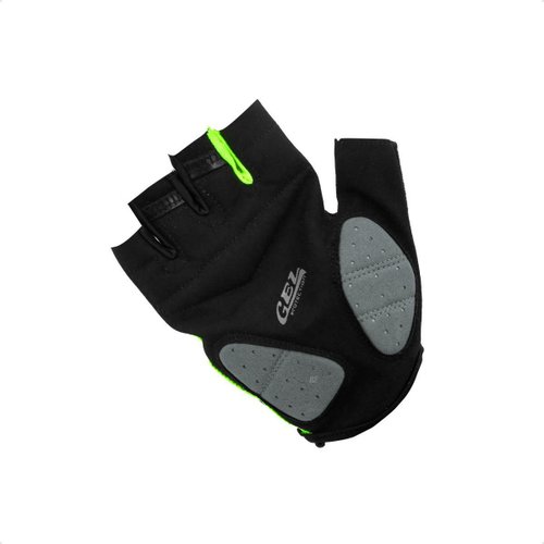Luvas Flames DaMatta Gel Ciclismo Dedo Curto Preto/Amarelo