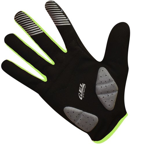 Luvas Flames DaMatta Gel Ciclismo Dedo Longo Amarelo/Preto