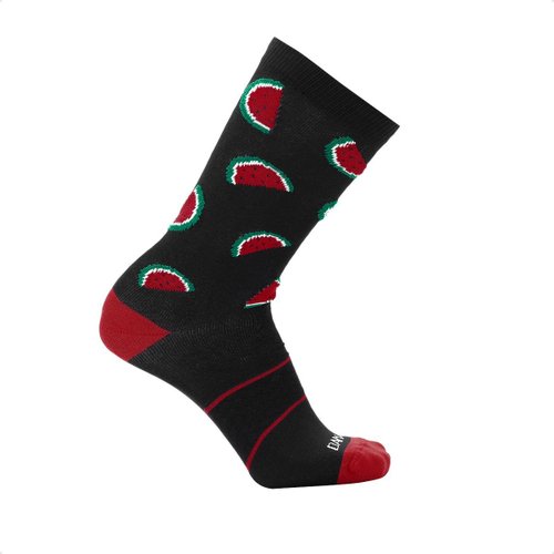 Meia Melancia Damatta Ciclismo Bicicleta Corrida Preto/Vermelho