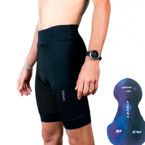 Bermuda Bicicleta Ciclismo DaMatta Freedom Carbon Preto - PAD01