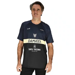 Camisa Bike Enduro Brasão Manga Curta - Azul