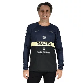 Camisa Bike Enduro Brasão Manga Longa - Azul