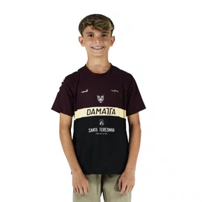 Camisa Bike Infantil Brasão Manga Curta - Vinho