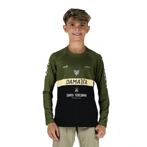 Camisa Bike Infantil Brasão Manga Longa - Verde