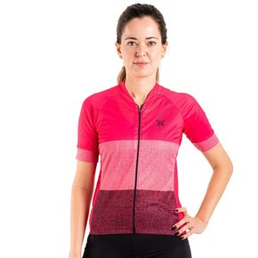 Camisa Ciclismo Bicicleta DaMatta Feminina Skull Rosa