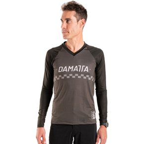 Camisa Race Ciclismo Bicicleta DaMatta Enduro Manga Longa Preto