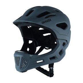 Capacete Infantil DaMatta Ciclismo Bicicleta Fullface Cinza - M