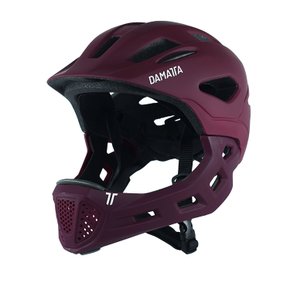Capacete Infantil DaMatta Ciclismo Bicicleta Fullface Vinho - M