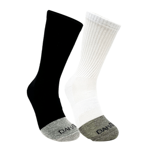 Kit 2 Pares Meia DaMatta Classic Algodão - Preto e Branco