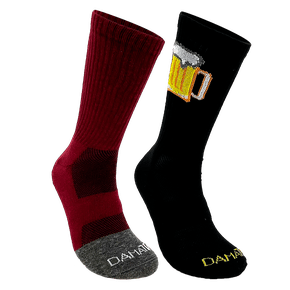 Kit 2 Pares Meia DaMatta Classic Algodão - Vinho e Cerveja