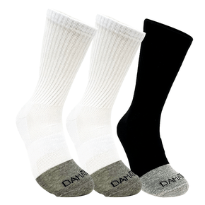 Kit 3 Pares Meia DaMatta Classic Algodão - Branco e Preto