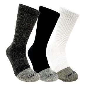 Kit 3 Pares Meia DaMatta Classic Algodão - Cinza, Preto e Branco