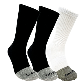 Kit 3 Pares Meia DaMatta Classic Algodão - Preto e Branco