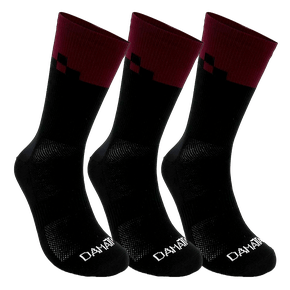 Kit 3 Pares Meia DaMatta Race Poliamida - Vinho