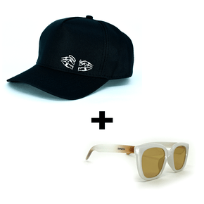 Kit Boné Snapback Pto + Óculos de Sol Maragogi Bco