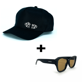 Kit Boné Snapback Pto + Óculos de Sol Pipa