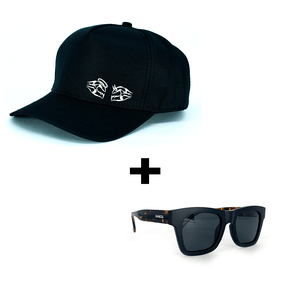Kit Boné Snapback Pto + Óculos de Sol Waikiki