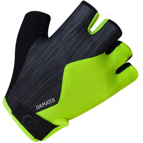 Luvas Flames DaMatta Gel Ciclismo Dedo Curto Amarelo/Preto