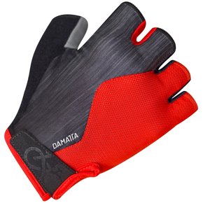 Luvas Flames DaMatta Gel Ciclismo Dedo Curto Vermelho/Preto