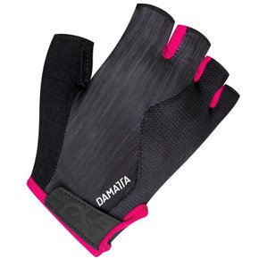 Luvas Flames DaMatta Gel Ciclismo Dedo Curto Preto/Rosa