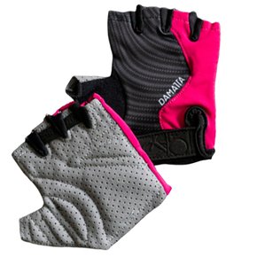 Luvas Infantil DaMatta Ciclismo Dedo Curto Rosa/Preto