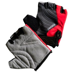 Luvas Infantil DaMatta Ciclismo Dedo Curto Vermelho/Preto