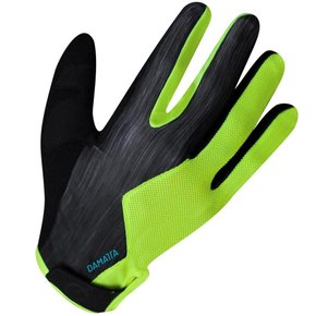 Luvas Flames DaMatta Gel Ciclismo Dedo Longo Amarelo/Preto