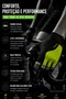 Luvas Flames DaMatta Gel Ciclismo Dedo Curto Amarelo/Preto