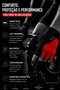Luvas Flames DaMatta Gel Ciclismo Dedo Curto Vermelho/Preto